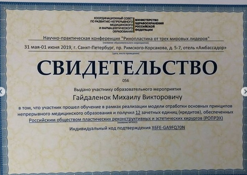Документы Гайдаленок Михаила 