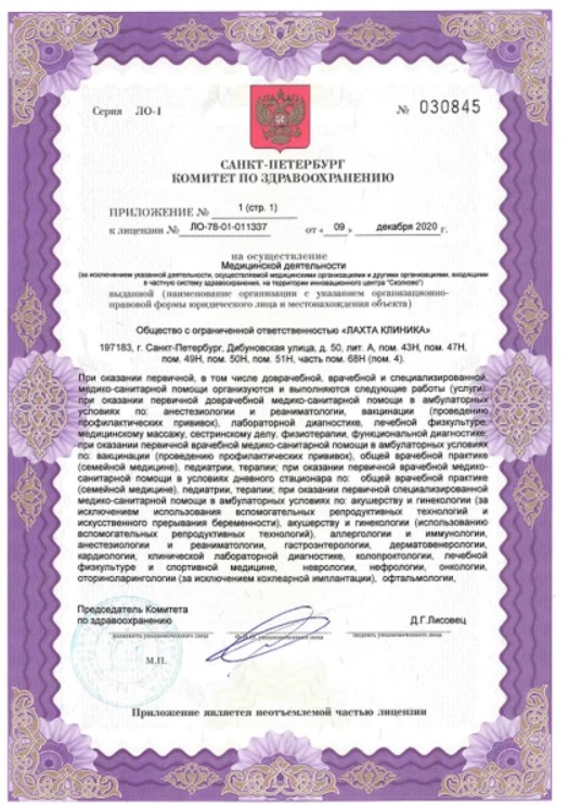 Лицензия Лахта 