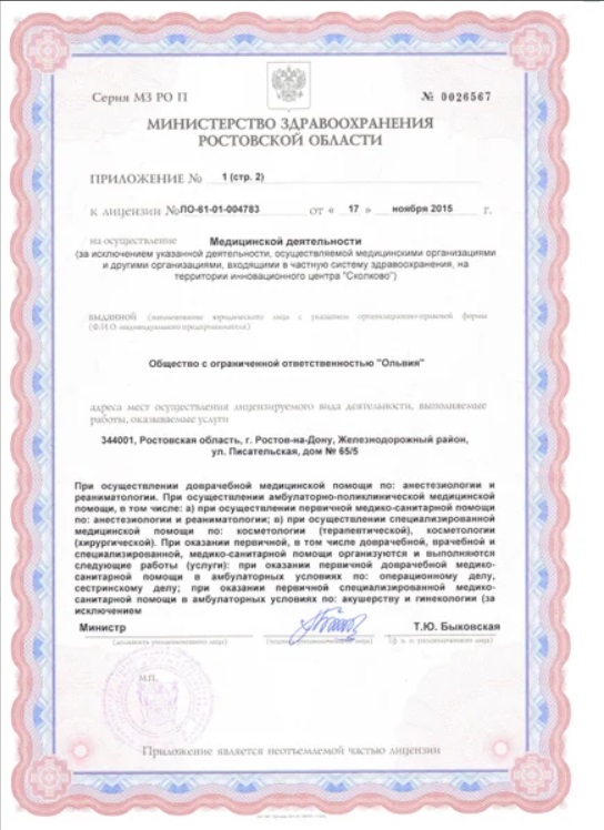 Лицензия Ольвия
