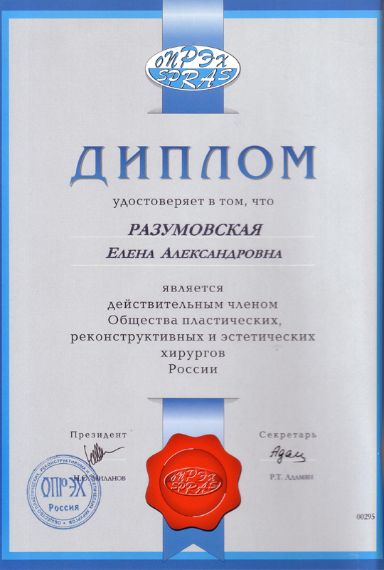 Диплом Разумовской Елены Александровной