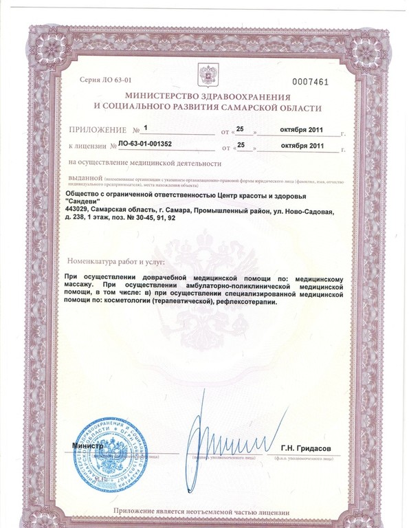 Лицензия клиники Сандеви