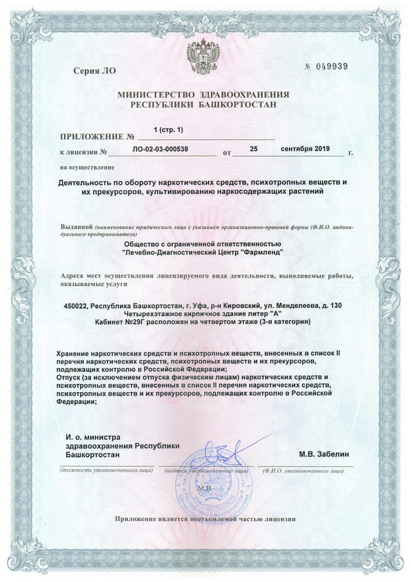 Лицензия Giovane