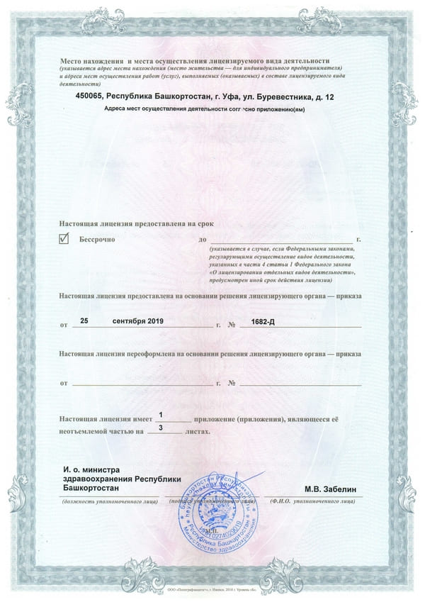 Лицензия Giovane