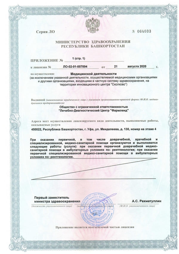 Лицензия Giovane